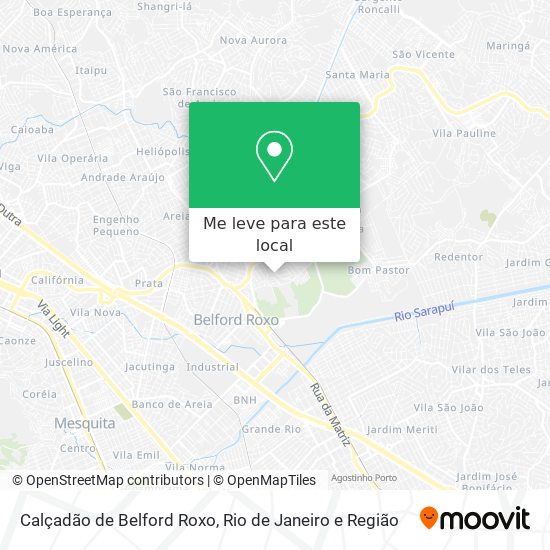 Calçadão de Belford Roxo mapa