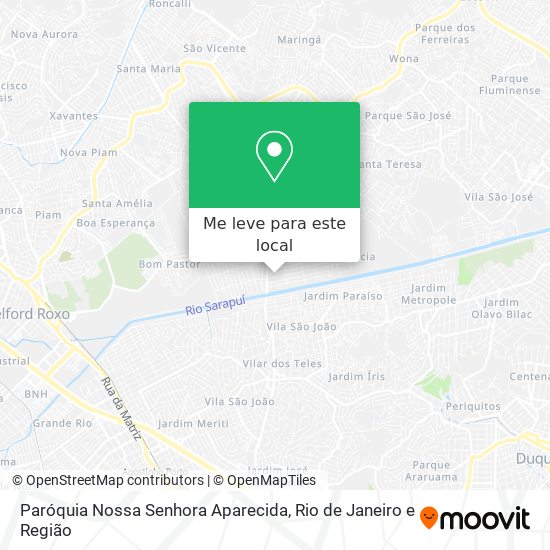 Paróquia Nossa Senhora Aparecida mapa