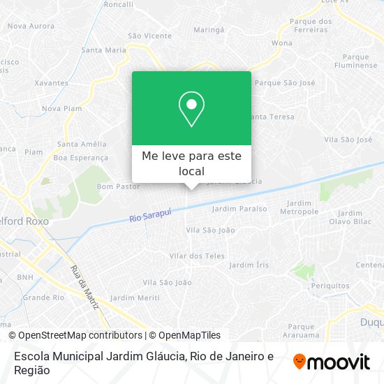 Escola Municipal Jardim Gláucia mapa