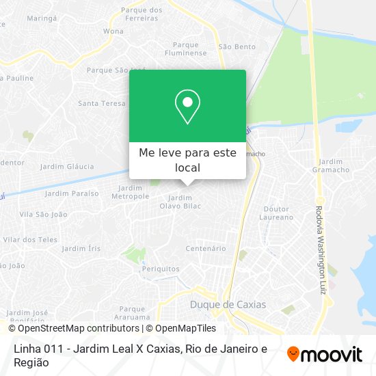 Linha 011 - Jardim Leal X Caxias mapa