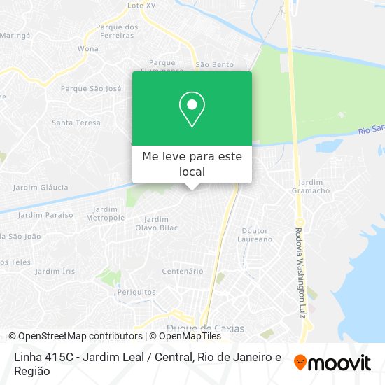 Linha 415C - Jardim Leal / Central mapa