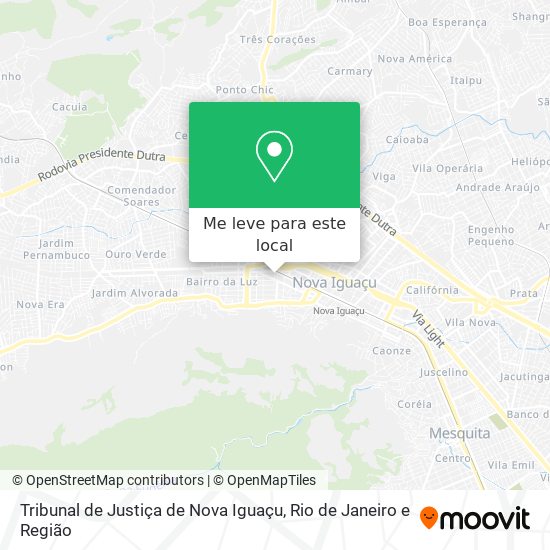 Tribunal de Justiça de Nova Iguaçu mapa