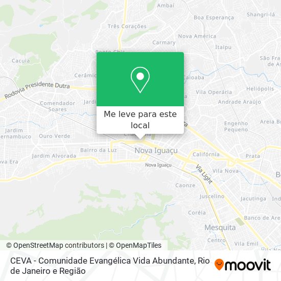 CEVA - Comunidade Evangélica Vida Abundante mapa