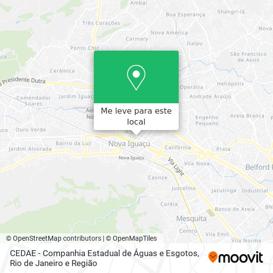 CEDAE - Companhia Estadual de Águas e Esgotos mapa