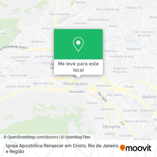 Igreja Apostólica Renascer em Cristo mapa