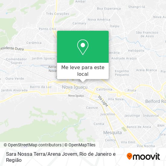 Sara Nossa Terra/Arena Jovem mapa