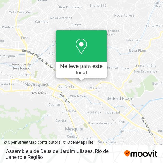 Assembleia de Deus de Jardim Ulisses mapa