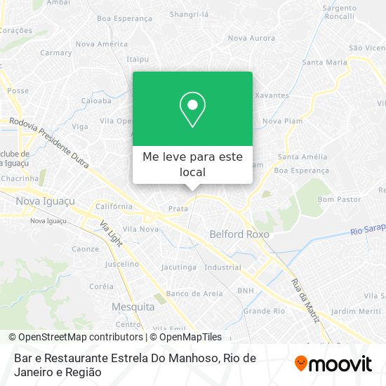 Bar e Restaurante Estrela Do Manhoso mapa