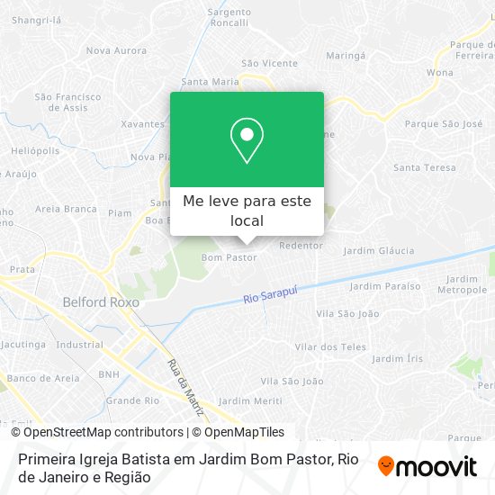 Primeira Igreja Batista em Jardim Bom Pastor mapa