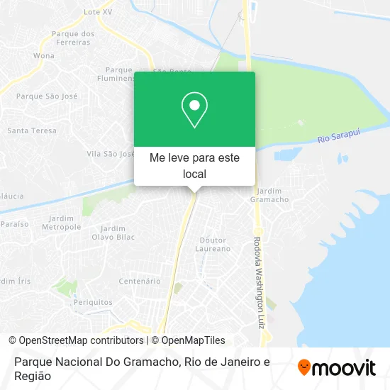 Parque Nacional Do Gramacho mapa