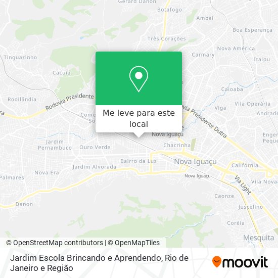 Jardim Escola Brincando e Aprendendo mapa