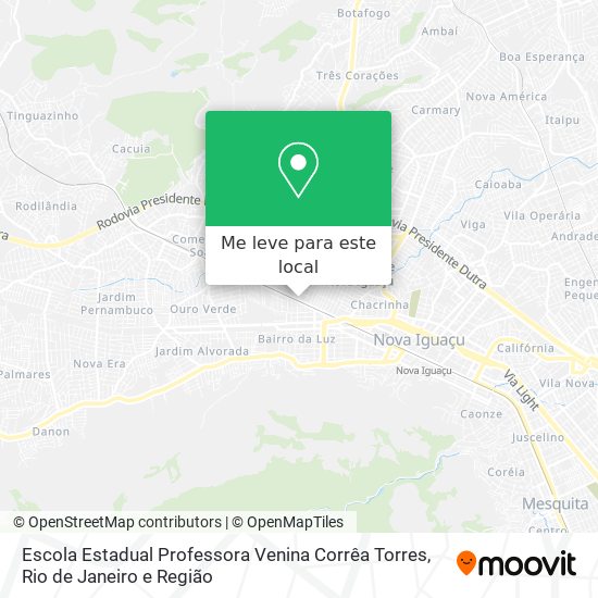 Escola Estadual Professora Venina Corrêa Torres mapa