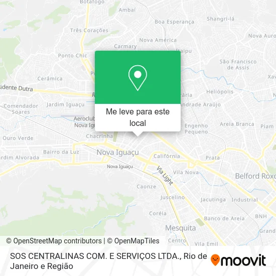 SOS CENTRALINAS COM. E SERVIÇOS LTDA. mapa