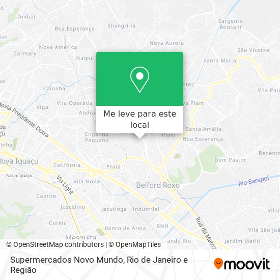 Supermercados Novo Mundo mapa