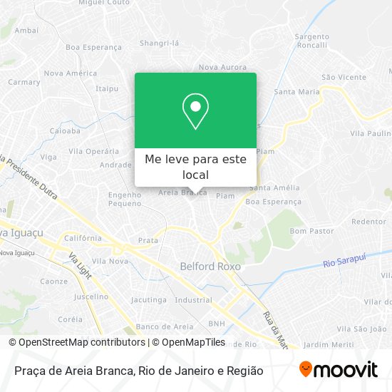 Praça de Areia Branca mapa
