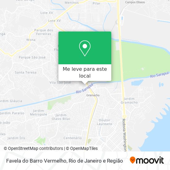 Favela do Barro Vermelho mapa
