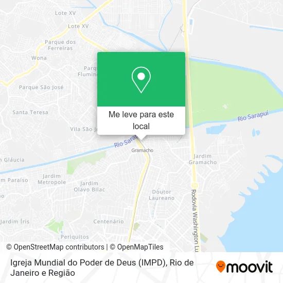 Igreja Mundial do Poder de Deus (IMPD) mapa