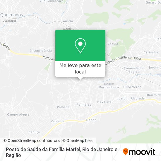 Posto de Saúde da Família Marfel mapa