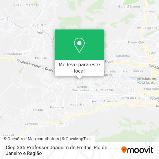Ciep 335 Professor Joaquim de Freitas mapa