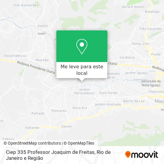 Ciep 335 Professor Joaquim de Freitas mapa