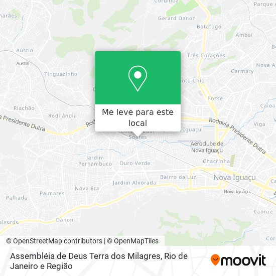 Assembléia de Deus Terra dos Milagres mapa