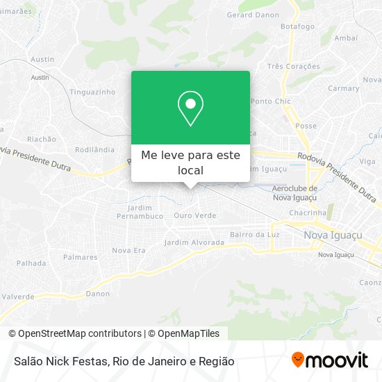 Salão Nick Festas mapa