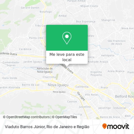 Viaduto Barros Júnior mapa