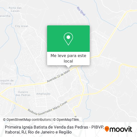 Primeira Igreja Batista de Venda das Pedras - PIBVP, Itaboraí, RJ mapa