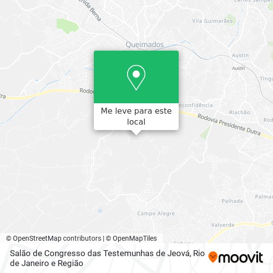 Salão de Congresso das Testemunhas de Jeová mapa