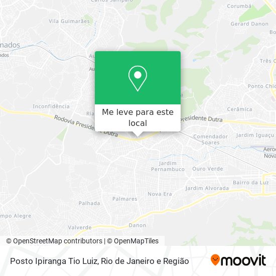 Posto Ipiranga Tio Luiz mapa