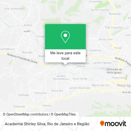 Academia Shirley Silva mapa