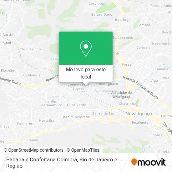 Padaria e Confeitaria Coimbra mapa