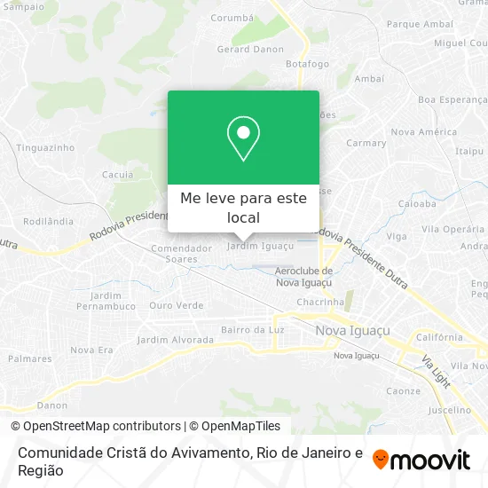 Comunidade Cristã do Avivamento mapa