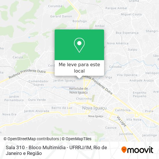 Sala 310 - Bloco Multimídia - UFRRJ / IM mapa