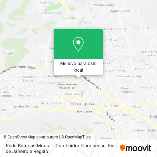Rede Baterias Moura - Distribuidor Fluminense mapa