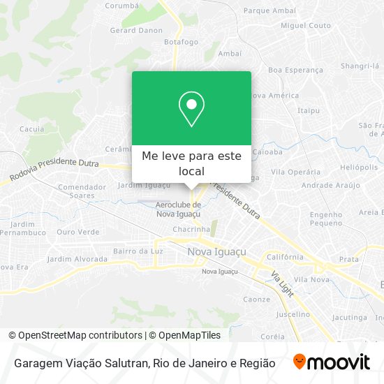 Garagem Viação Salutran mapa