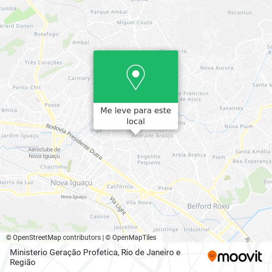 Ministerio Geração Profetica mapa