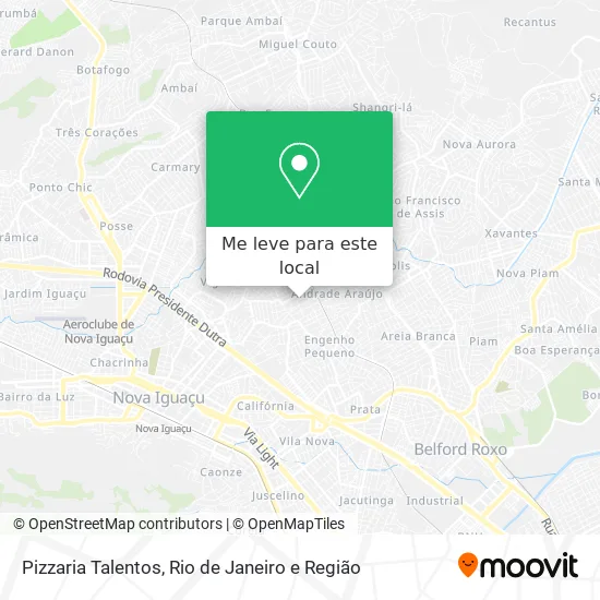 Pizzaria Talentos mapa