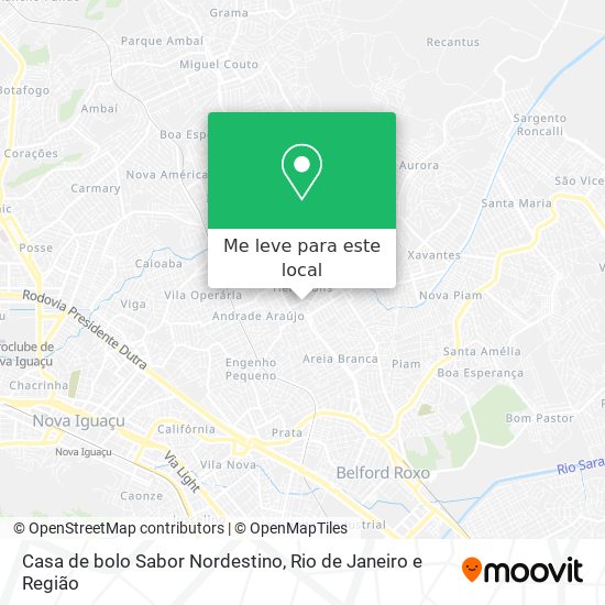 Casa de bolo Sabor Nordestino mapa