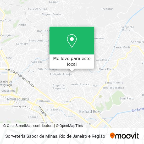 Sorveteria Sabor de Minas mapa