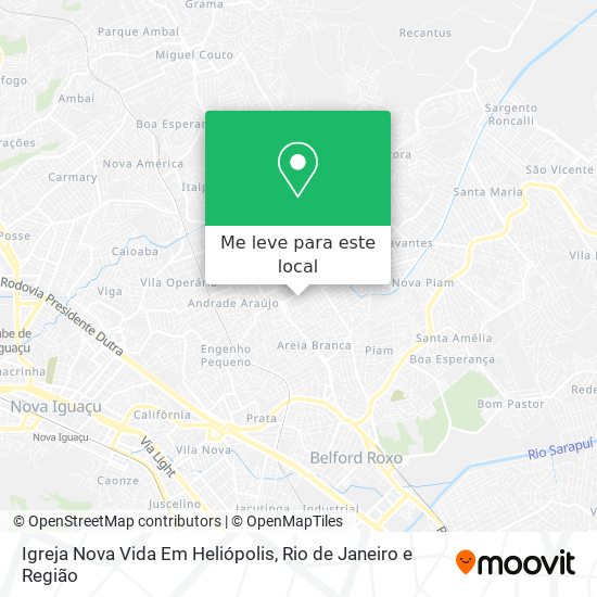 Igreja Nova Vida Em Heliópolis mapa