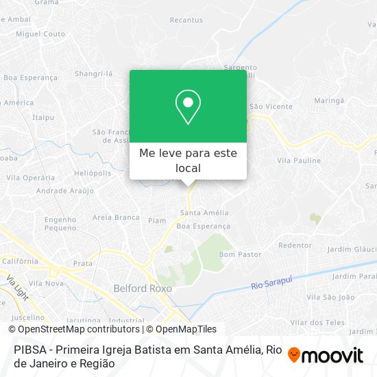 PIBSA - Primeira Igreja Batista em Santa Amélia mapa