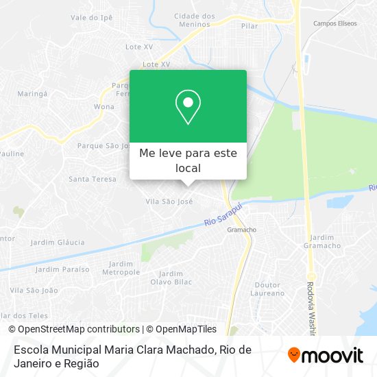 Escola Municipal Maria Clara Machado mapa