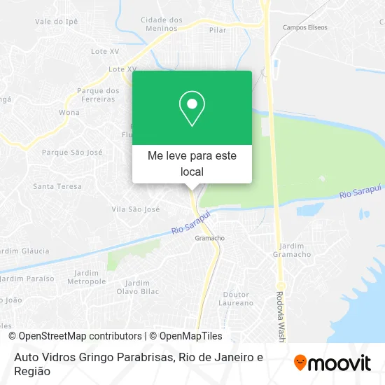 Auto Vidros Gringo Parabrisas mapa