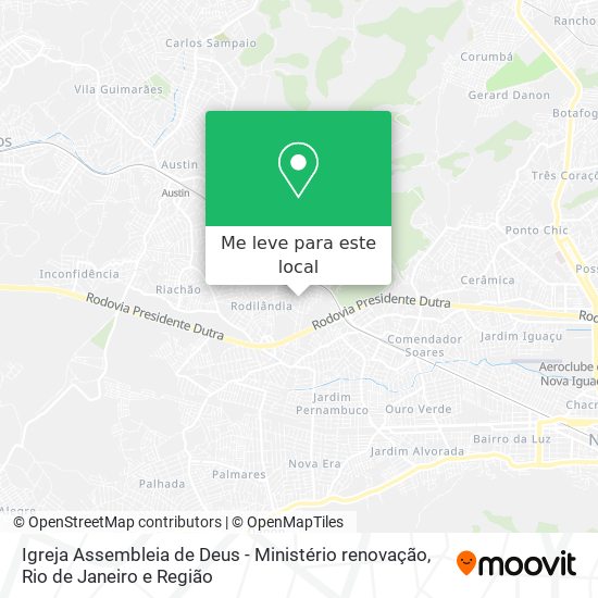 Igreja Assembleia de Deus - Ministério renovação mapa