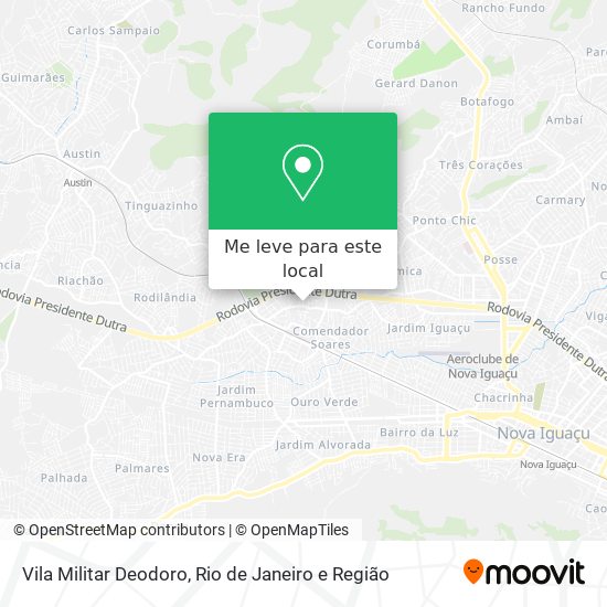 Vila Militar Deodoro mapa