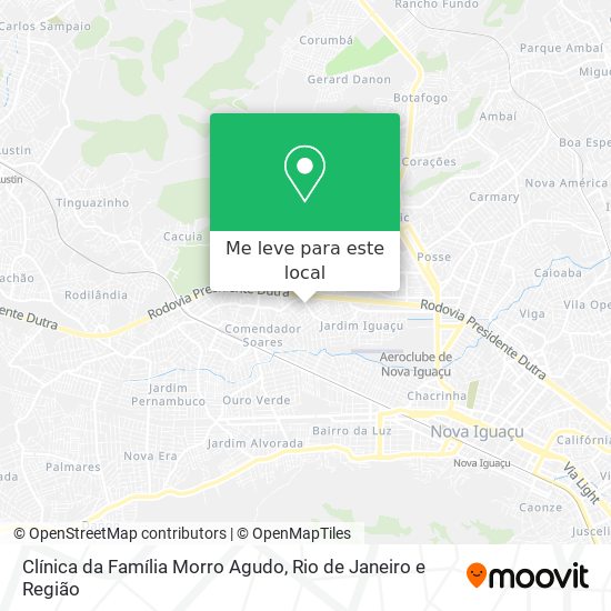 Clínica da Família Morro Agudo mapa