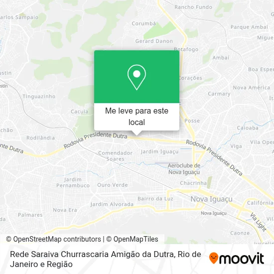 Rede Saraiva Churrascaria Amigão da Dutra mapa