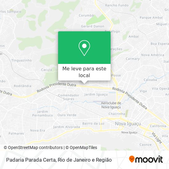 Padaria Parada Certa mapa