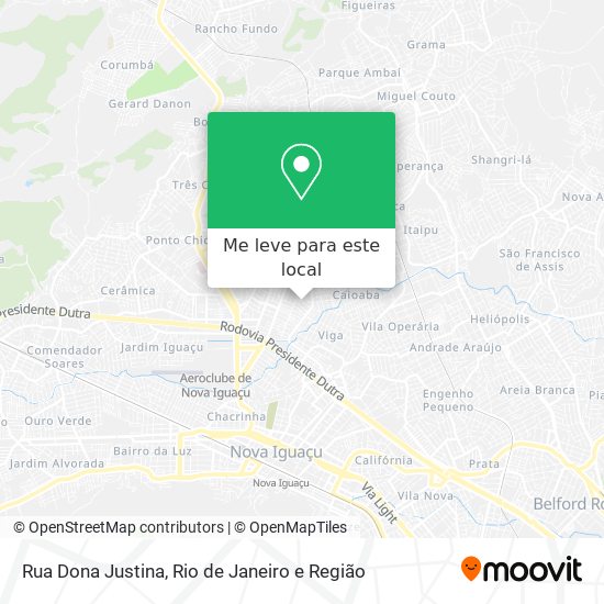 Rua Dona Justina mapa
